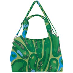 Golf Course Par Golf Course Green Double Compartment Shoulder Bag by Cemarart