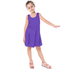 Ultra Violet Purple Kids  Sleeveless Dress by bruzer