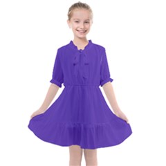 Ultra Violet Purple Kids  All Frills Chiffon Dress by bruzer