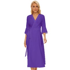 Ultra Violet Purple Midsummer Wrap Dress by bruzer