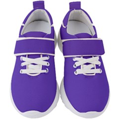 Ultra Violet Purple Kids  Velcro Strap Shoes by Patternsandcolors