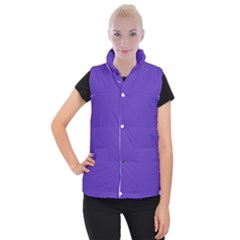 Ultra Violet Purple Women s Button Up Vest by Patternsandcolors