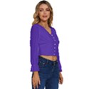 Ultra Violet Purple Long Sleeve V-Neck Top View3