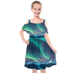 Triangle Pattern Design Cute Kids  Cut Out Shoulders Chiffon Dress by Ndabl3x