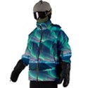 Geometric Pattern Design White Men s Zip Ski and Snowboard Waterproof Breathable Jacket View2