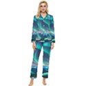 Aurora Borealis Womens  Long Sleeve Velvet Pocket Pajamas Set View1