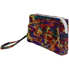 Zig Zag Pattern Geometric Design Wristlet Pouch Bag (small) by Ndabl3x