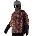 Zig Zag Pattern Geometric Design Men s Zip Ski and Snowboard Waterproof Breathable Jacket View2