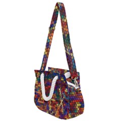 Hexagon Honeycomb Pattern Design Rope Handles Shoulder Strap Bag by Ndabl3x