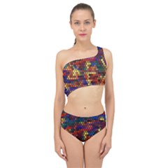 Hexagon Honeycomb Pattern Design Spliced Up Two Piece Swimsuit by Ndabl3x