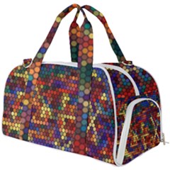 Hexagon Honeycomb Pattern Design Burner Gym Duffel Bag by Ndabl3x