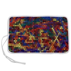 Hexagon Honeycomb Pattern Design Pen Storage Case (l) by Ndabl3x