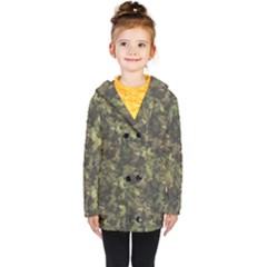 Camouflage Military Kids  Double Breasted Button Coat by Ndabl3x