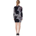 Aesthetic Outer Space Cartoon Art V-neck Bodycon Long Sleeve Dress View2