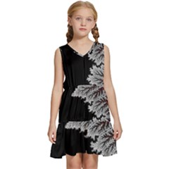 Jungle Road Hawaii Asphalt Mountains Green Kids  Sleeveless Tiered Mini Dress by Bedest