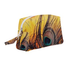 Peacock Feather Native Wristlet Pouch Bag (medium) by Cemarart