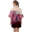 Hexagon Valentine Valentines Half Sleeve Satin Kimono  View2