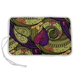 Green Paisley Background, Artwork, Paisley Patterns Pen Storage Case (s) by nateshop