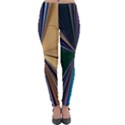 Zig Zag Pattern Geometric Design Lightweight Velour Leggings View1