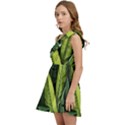 Banana leaves pattern Kids  One Shoulder Party Dress View3