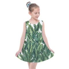 Tropical Leaves Kids  Summer Dress by goljakoff