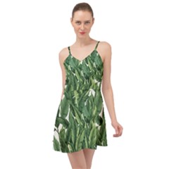 Tropical Leaves Summer Time Chiffon Dress by goljakoff