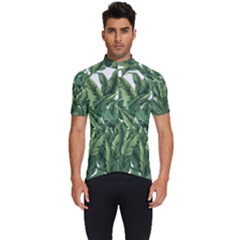 Tropical Leaves Men s Short Sleeve Cycling Jersey by goljakoff