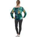 Lion King Of The Jungle Nature Off Shoulder Long Sleeve Velour Top View2