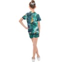 Moon Moonlit Forest Fantasy Midnight Kids  Mesh T-Shirt and Shorts Set View2