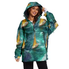 Moon Moonlit Forest Fantasy Midnight Women s Ski And Snowboard Jacket by Cemarart