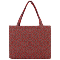 Hexagon Motif Geometric Tribal Style Pattern Mini Tote Bag by dflcprintsclothing