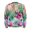 Love Amour Butterfly Colors Flowers Text Men s Sweatshirt View1