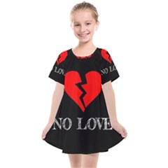 No Love, Broken, Emotional, Heart, Hope Kids  Smock Dress by nateshop