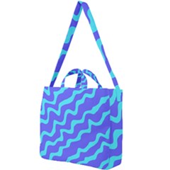 Purple Mint Turquoise Background Square Shoulder Tote Bag by Cemarart