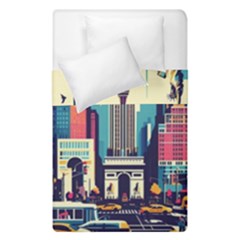 Skyscrapers City Usa Duvet Cover Double Side (single Size) by Cemarart