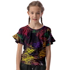 Abstract Painting Colorful Kids  Cut Out Flutter Sleeves by Cemarart