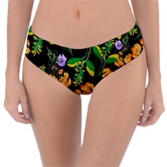 Flowers Pattern Art Floral Texture Reversible Classic Bikini Bottoms by Cemarart