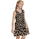 Leopard Animal Skin Patern Kids  Sleeveless Tiered Mini Dress View3