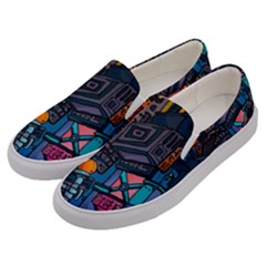Wallet City Art Graffiti Men s Canvas Slip Ons by Bedest