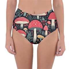 Mushrooms Psychedelic Reversible High-waist Bikini Bottoms by Grandong