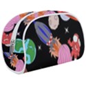 Girl Bed Space Planets Spaceship Rocket Astronaut Galaxy Universe Cosmos Woman Dream Imagination Bed Make Up Case (Medium) View1