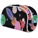 Girl Bed Space Planets Spaceship Rocket Astronaut Galaxy Universe Cosmos Woman Dream Imagination Bed Make Up Case (Medium) View2