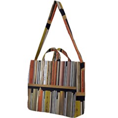 Book Nook Books Bookshelves Comfortable Cozy Literature Library Study Reading Reader Reading Nook Ro Square Shoulder Tote Bag by Maspions