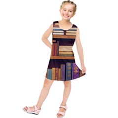 Book Nook Books Bookshelves Comfortable Cozy Literature Library Study Reading Room Fiction Entertain Kids  Tunic Dress by Maspions