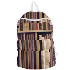 Books Bookshelves Office Fantasy Background Artwork Book Cover Apothecary Book Nook Literature Libra Foldable Lightweight Backpack by Grandong