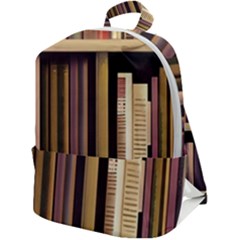 Books Bookshelves Office Fantasy Background Artwork Book Cover Apothecary Book Nook Literature Libra Zip Up Backpack by Grandong