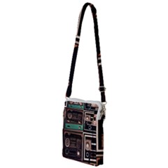 Retro Electronics Old Antiques Texture Wallpaper Vintage Cassette Tapes Retrospective Multi Function Travel Bag by Grandong