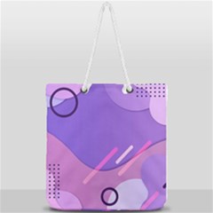 Colorful Labstract Wallpaper Theme Full Print Rope Handle Tote (large) by Apen