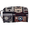 Retro Cameras Old Vintage Antique Technology Wallpaper Retrospective Toiletries Pouch View3