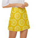 Lemon Fruits Slice Seamless Pattern Mini Front Wrap Skirt View3